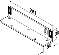 Technical drawing Mounting bracket model 828-7 828-7--------00