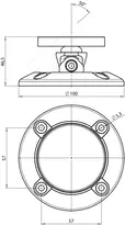 Technische Zeichnung Haftgegenplatte 830-H2 830--H2------00