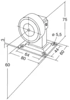 Technical drawing Magnet Model 830 BWK/U 830xxBWK/U