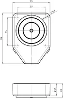 Technical drawing Magnet Model 830 IS/U 830xxIS/U