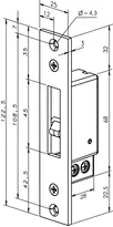Technische Zeichnung Riegelschaltkontakt Modell 875-10 KL 875-10-12240-01