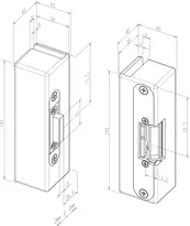 Technische Zeichnung Elektro-Türöffner 9334VGL9----###