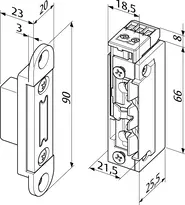 Technische Zeichnung Zusatzverriegelung 9338RR------###