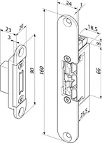 Technische Zeichnung Zusatzverriegelung 9338RR-34G35###