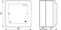 Technische Zeichnung Aperio® AH40 Gen5 1-zu-64 Kommunikations-Hub IP Kommunikations-Hub AH40_Gen5_1-to-64_Communication_Hub
