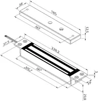 Technische Zeichnung Mini-Magnet 600 lbs (ca. 2700 N) MAG-600MM------