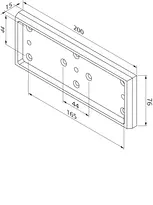 Technical drawing Mounting plate MAGAC-P-1200---