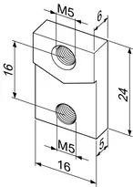 Technische Zeichnung Anschraublaschen Modell SET-LA-M5 SET-LA-M5----00