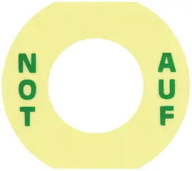 Kunststoffschild NOT-AUF Modell 2.1504-001