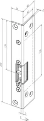 Fluchttüröffner mit Winkelschließblech 331U81F09035
