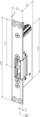 Fluchttüröffner mit kurzem Flachschließblech 331U81F11635