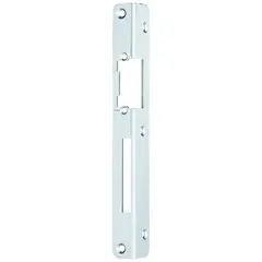 Angled strike plates, rounded