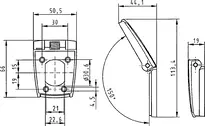 Technical drawing Escutcheon with rain protection cover 1254,AUS=1