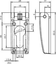 Technische Zeichnung 1 Klapprosette 1255