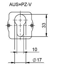 Technische Zeichnung 2 Metallklapprosette 1256,AUS=PZ-V