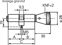 Technische Zeichnung 2 Profil-Knaufzylinder 1534