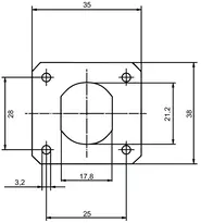Technische Zeichnung Anschraubplatte 1900,VAR=0260402
