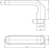 Technische Zeichnung Drückerpaar für 8 mm Stift 1971