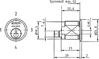 Technische Zeichnung 1 Universal-Schließhebelzylinder - System MK5 2103