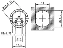 Technische Zeichnung 2 Universal-Schließhebelzylinder - System MK5 2103