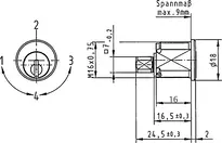 Technische Zeichnung 1 Universal-Schließhebelzylinder - System MK5 2700