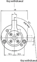 Technical drawing 1 Security lock with cross profile 3039