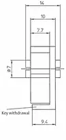 Technical drawing 2 Security lock with cross profile 3120