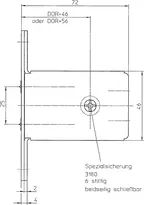 Technische Zeichnung 1 Einsteckriegelschloss 3211