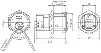 Technical drawing Switch cylinder - system TK5 5511