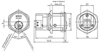 Technical drawing Switch cylinder - system TK5 5512
