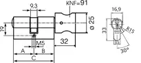 Technische Zeichnung Profil-Knaufzylinder .534,KNF=91
