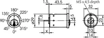 Technical drawing Switch cylinder - system SK6 Z537