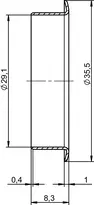 Technische Zeichnung 2 Möbelzylinder - System TK5 5577,AUS=2