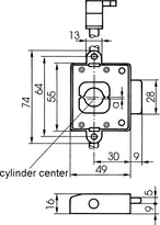 Technical drawing 1 Furniture espagnolette lock 8660