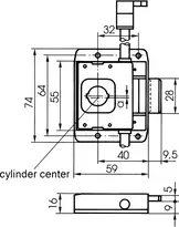 Technical drawing 2 Furniture espagnolette lock 8660