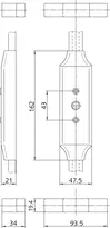 Technische Zeichnung Fensterstangenverschluss FSV 9M07