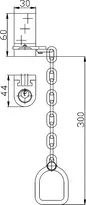 Technische Zeichnung Türgriffkette 9M34,AUS=DZ