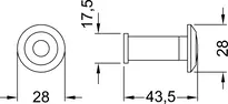 Technische Zeichnung Türspion 9M35