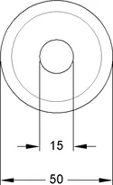 Technische Zeichnung Rosette für Türspion 9M35 9M36