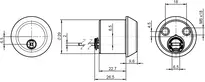 Technische Zeichnung ABLOY PROTEC² Außenzylinder - System D11 G063