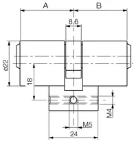 Technical drawing Profile double cylinder Swiss .C31