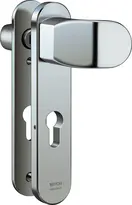 Hauptbild Stahl-Schutzbeschlag mit PZ-Lochung - Winkelknauf/Drücker S6B8,AUS=P