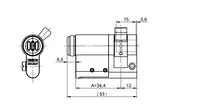 Technische Zeichnung 2 Schaltzylinder CLIQ® Go N098,SERVICE=CLIQGo