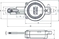Technische Zeichnung Schlüssel eCLIQ N112,V=E1