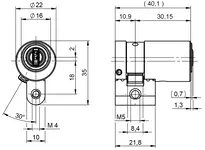 Technische Zeichnung CH-Profil-Halbzylinder CLIQ® Go N482,SERVICE=CLIQGo