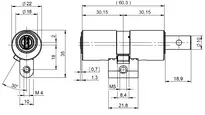 Technische Zeichnung CH-Profil-Knaufzylinder CLIQ® Go N484,KNF=2,SERVICE=CLIQGo