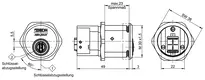 Technische Zeichnung Schaltzylinder CLIQ® Go N511,SERVICE=CLIQGo
