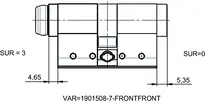 Technische Zeichnung 1 Profil-Doppelzylinder CLIQ® Go N531,VAR=1901508,SERVICE=CLIQGo