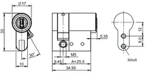 Technische Zeichnung 1 Profil-Halbzylinder CLIQ® Go N532,VAR=1901508,SERVICE=CLIQGo