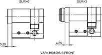 Technische Zeichnung 2 Profil-Halbzylinder CLIQ® Go N532,VAR=1901508,SERVICE=CLIQGo